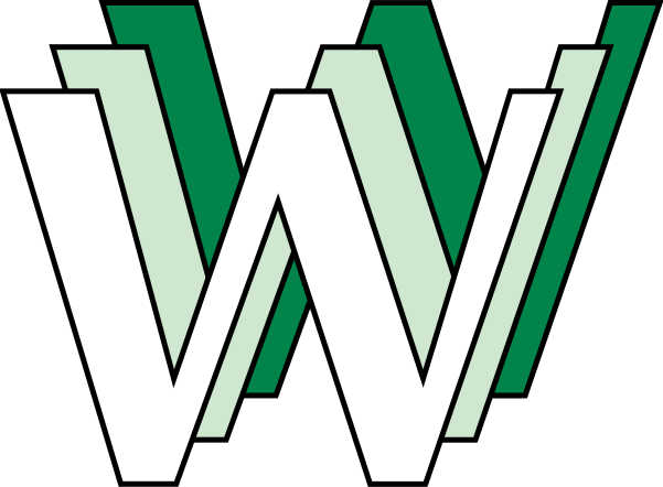 Den ursprungliga logotypen för World Wide Web, ritad av Robert Cailleau (Public Domain)