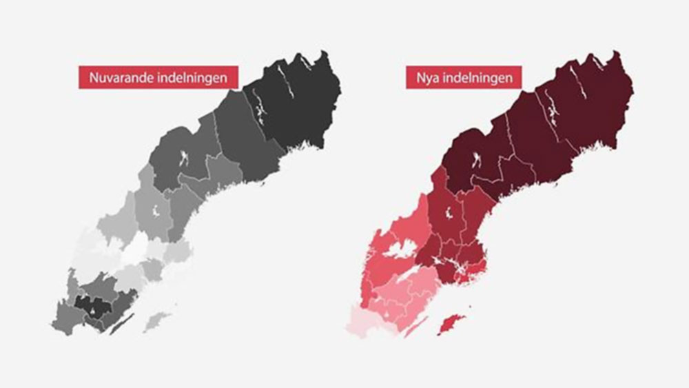 Dagens och gårdagens län/regioner